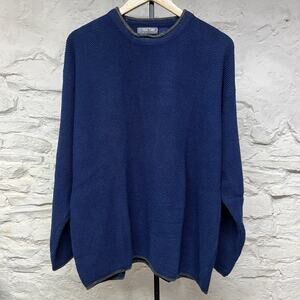 Structure Roll neck Sweater Cotton Ramie Textured Fisherman Boxy Vintage 90s y2k